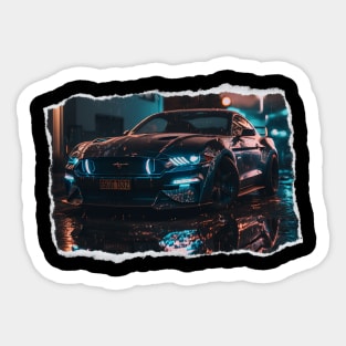Mustang Inspired Glossy Black Sports Car Sticker